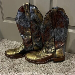 Boulet Metallic Cowboy Boots